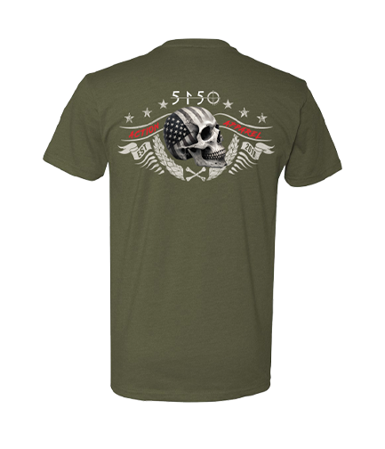 Patriot Skull T-Shirt - Army Green