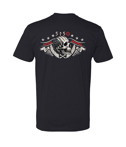 Patriot Skull T-Shirt - Black