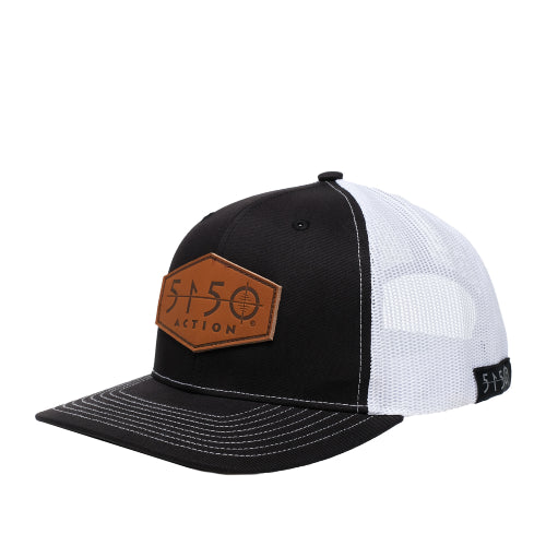 5150 B&W Leather Logo Hat