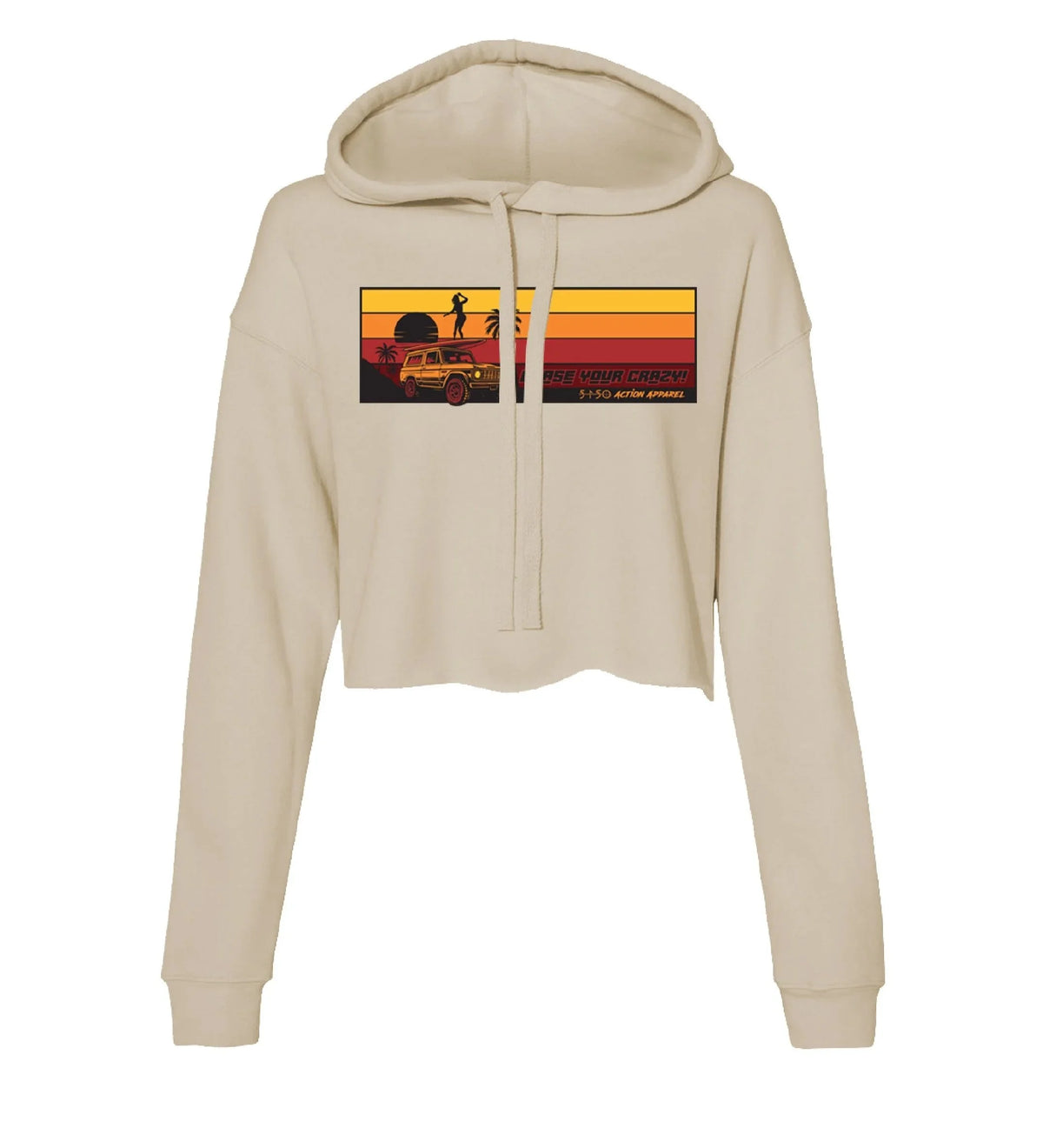 Women's Sunset Surfer Crop Hoodie