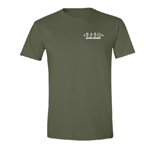 Patriot Skull T-Shirt - Army Green